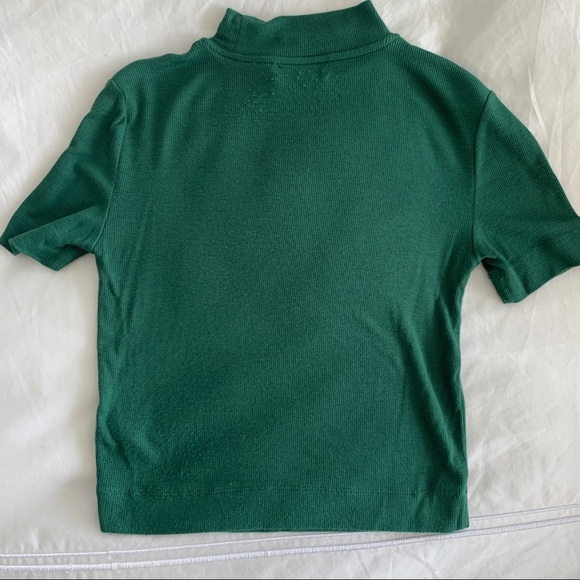 Babaton Mockneck Emerald Green Shirt - Picture 5 of 7